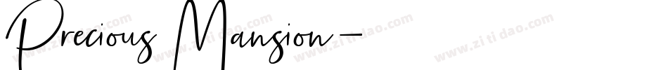 Precious Mansion字体转换